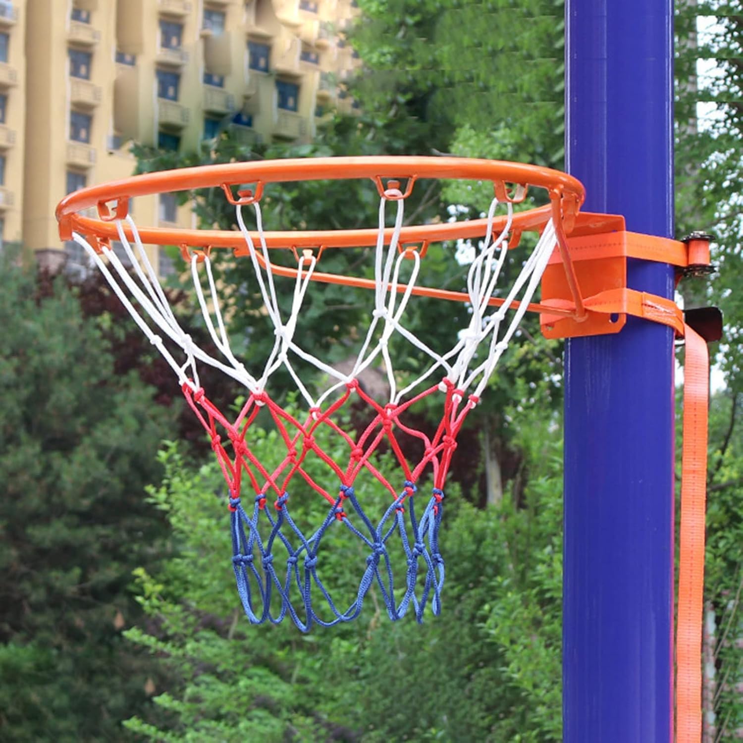 Amazon.co.jp バスケットボールフープ 壁掛けバスケットボールフープ アウトドアバスケットボールゴールセット ツリーポールピラー用