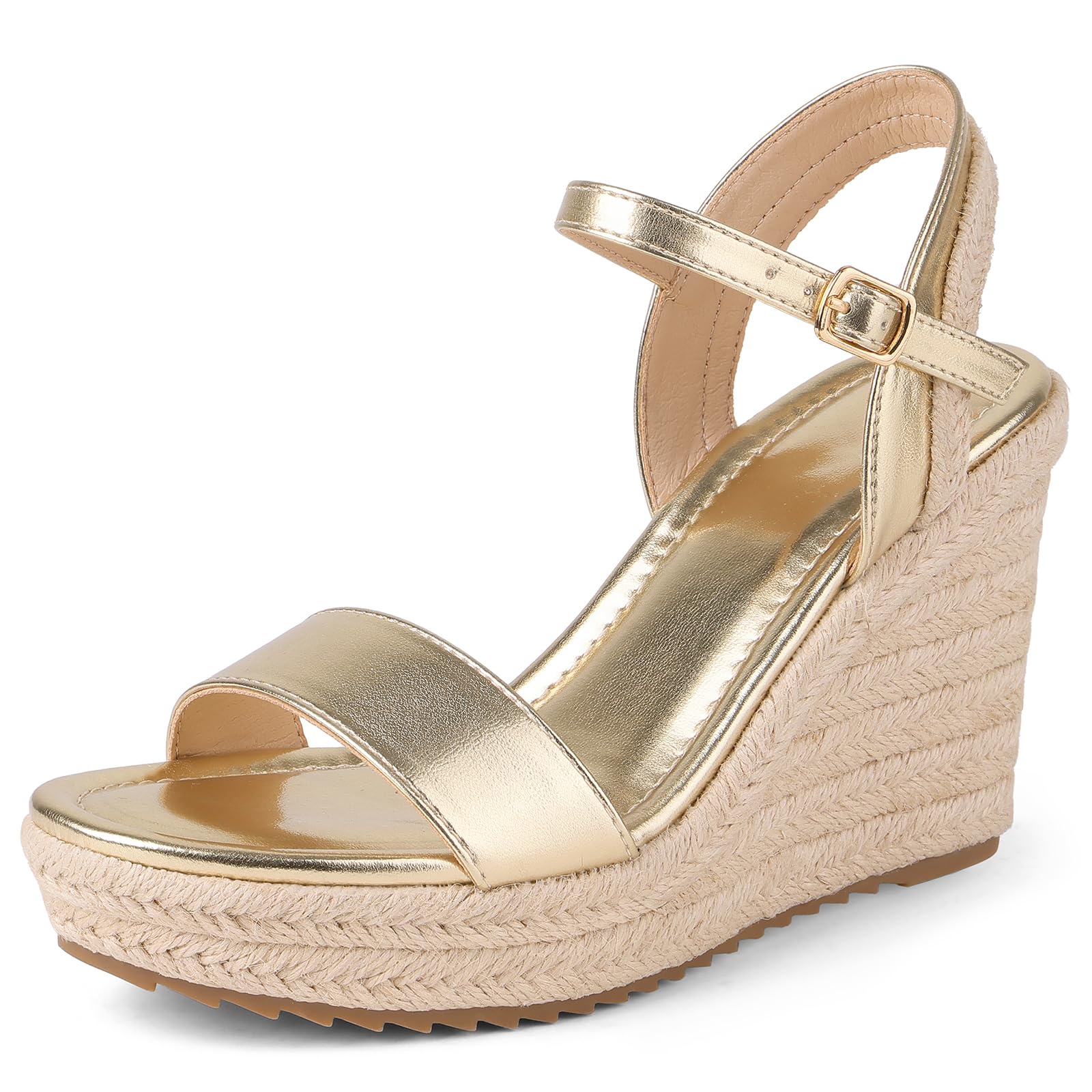 mikarka Women's Espadrille Wedge Sandals: Ankle Strap Platform Open Toe Wedges - Stylish High Heel Dressy Summer Wedges for Women, Inspired by