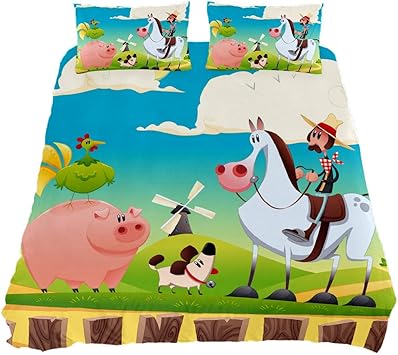 Amazon カートン 牛 アニメ 寝具カバー 布団カバーセット クイーン ボックスシーツ 枕カバー 柔らかい 子供用 大人用 洋式 和式 肌触り良い 洗濯機可能210 210 寝具カバーセット オンライン通販