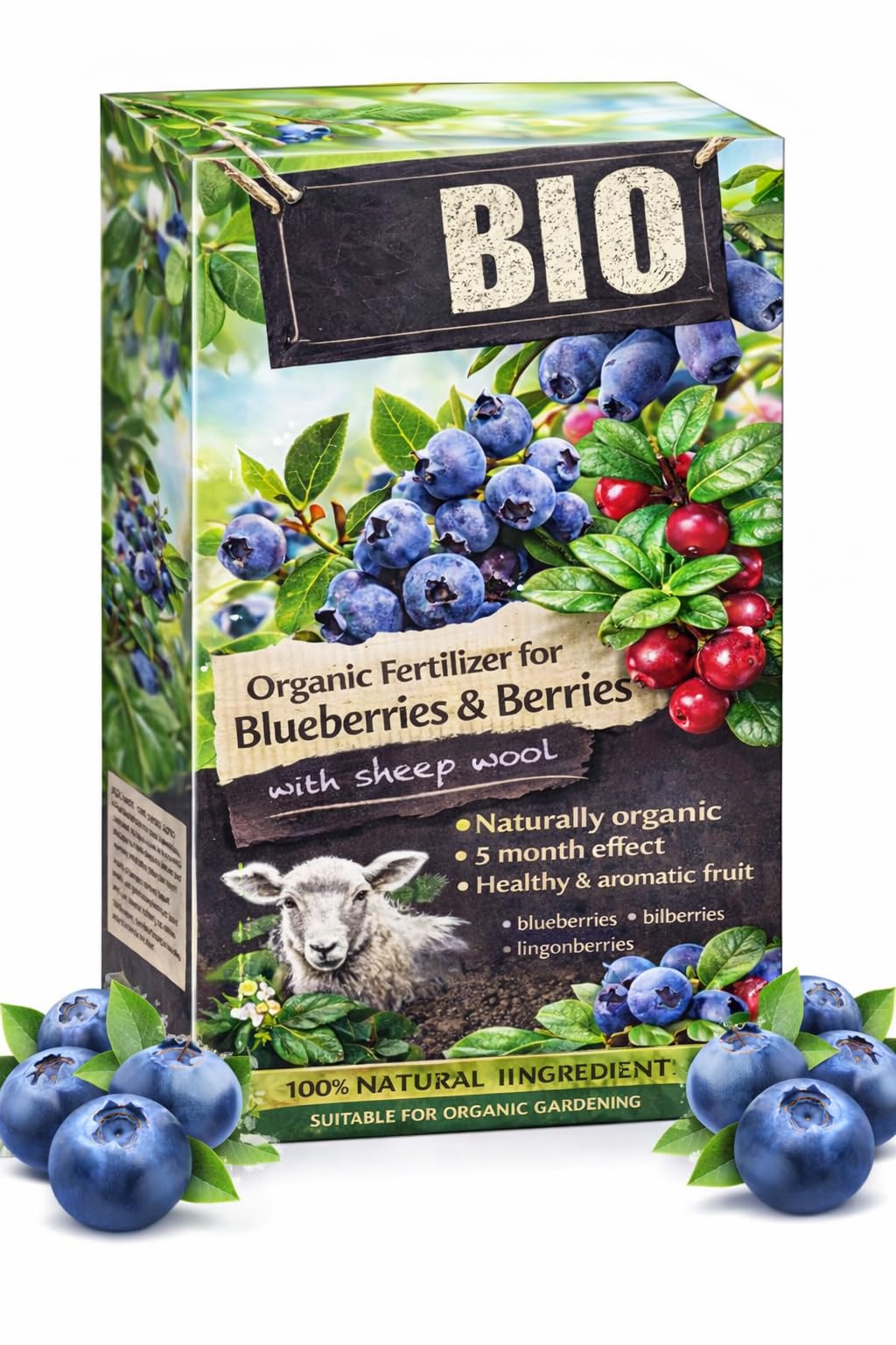 Organic Fertilizer for Blueberries and Berries, Long Lasting, 750g, 5 Months