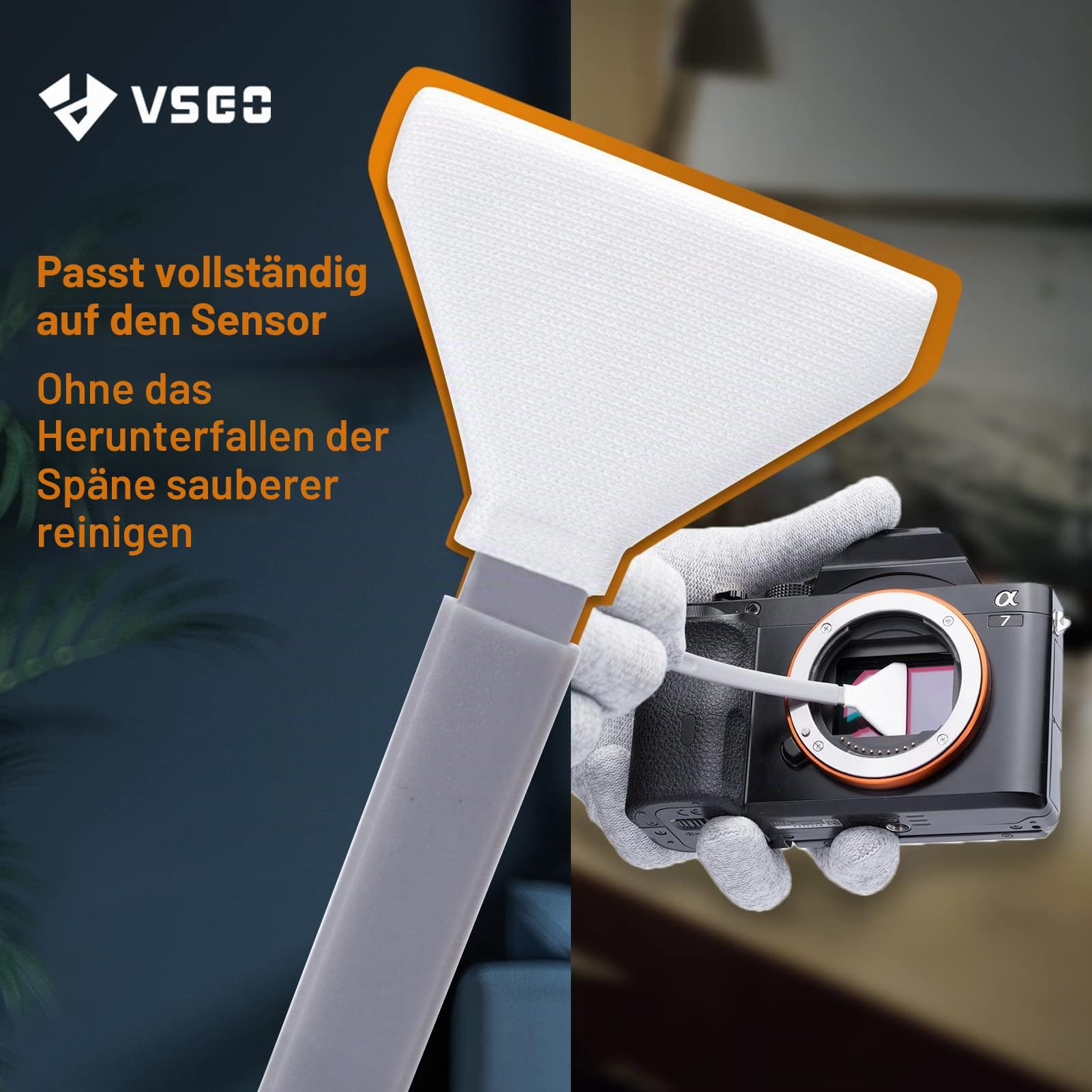 VSGO VS-S03E New Full Frame Camera Cleaning Kit 12pcs Sensor Cleaning Swab + 10ml Cleaner for Sony Nikon Canon FF CCD CMOS Clean…