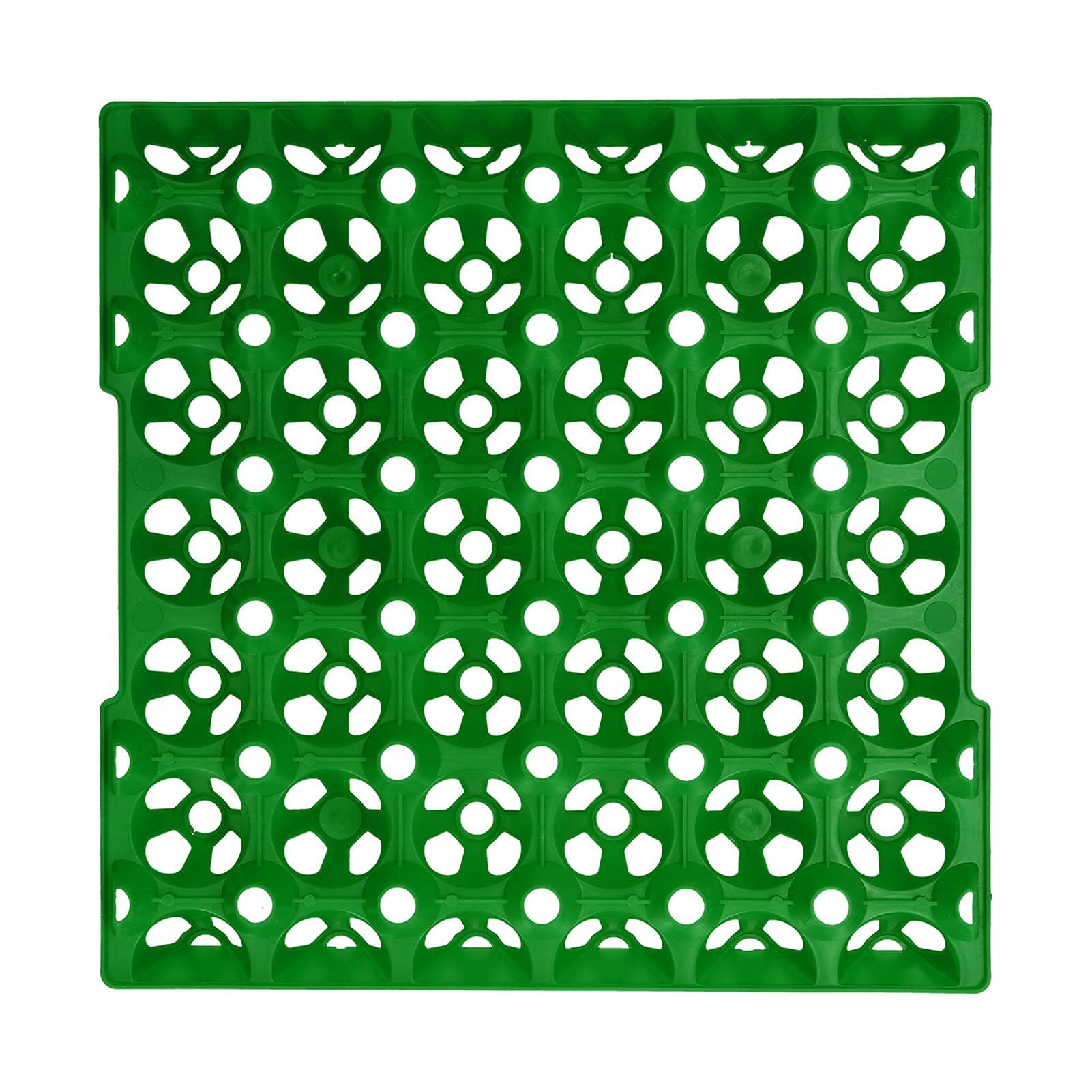 Cajas de huevos de plástico, 5 piezas, 28,7x28,3 cm, bandeja de soporte para 30 celdas, almacenamiento y transporte, suministros agrícolas para el hogar (Verde)