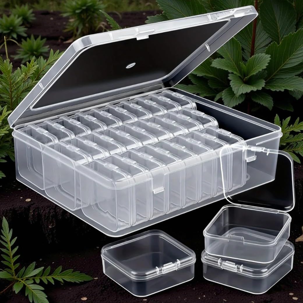 30-Compartment Jewelry & Craft Organizer Box – Includes 30 Removable Mini Boxes and 1 Main Storage Case | Ideal for Earrings, Rings, Beads & Sewing Accessories