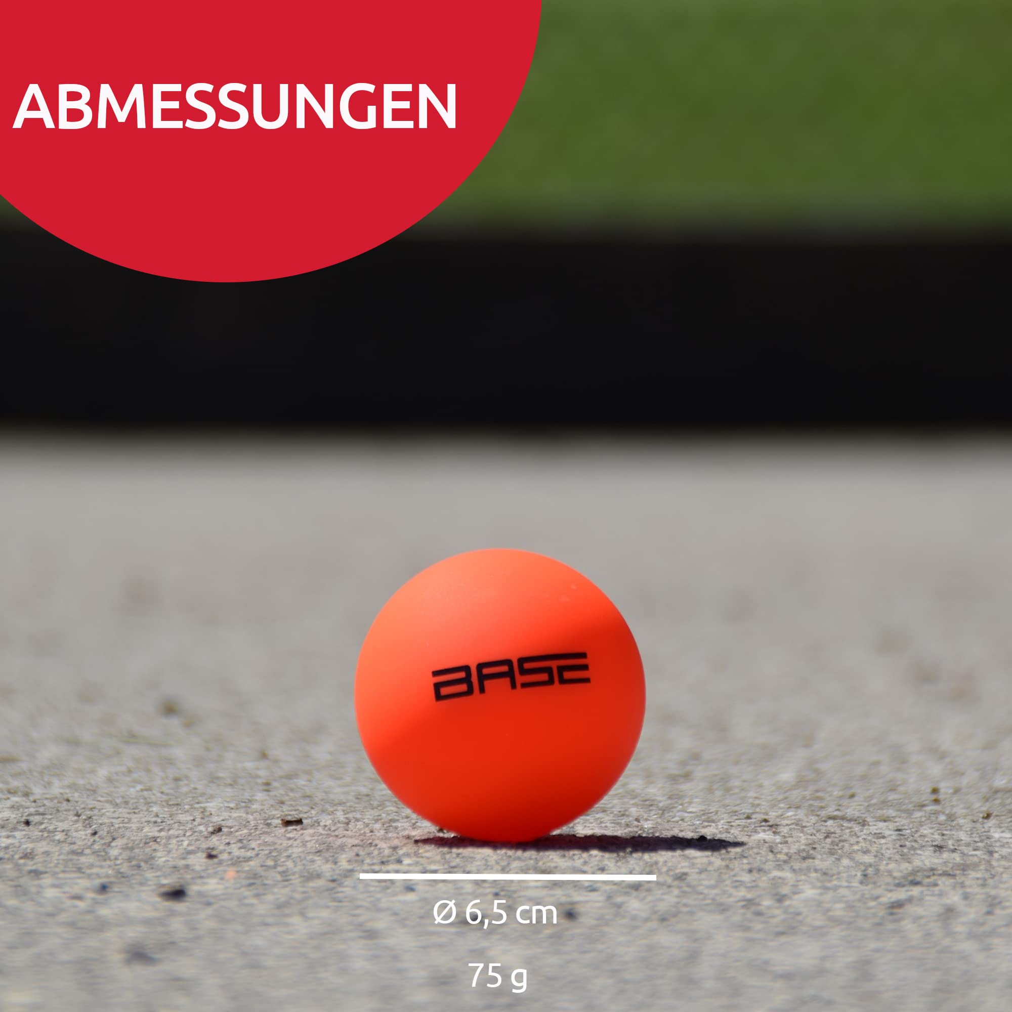 Base Street Hockey Ball - Liquid Filled I No-Bounce-Technologie I Für alle Temperaturen I Inline- und Street Hockey I Orange (Packung mit 2)