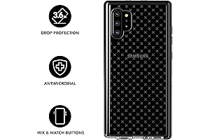 tech21 Evo Check Phone Case Cover for Samsung Note 10+ (Plus) - Black/Smokey