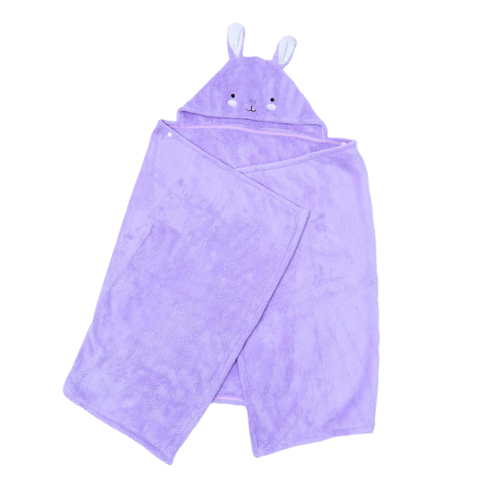Serviette de Bain à Capuche Lapin Pourpre 70x140 pour Garçon, et Filles