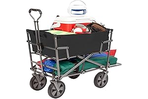 Mac Sports Double Decker Steel Collapsible Foldable Heavy Duty Utility Wagon