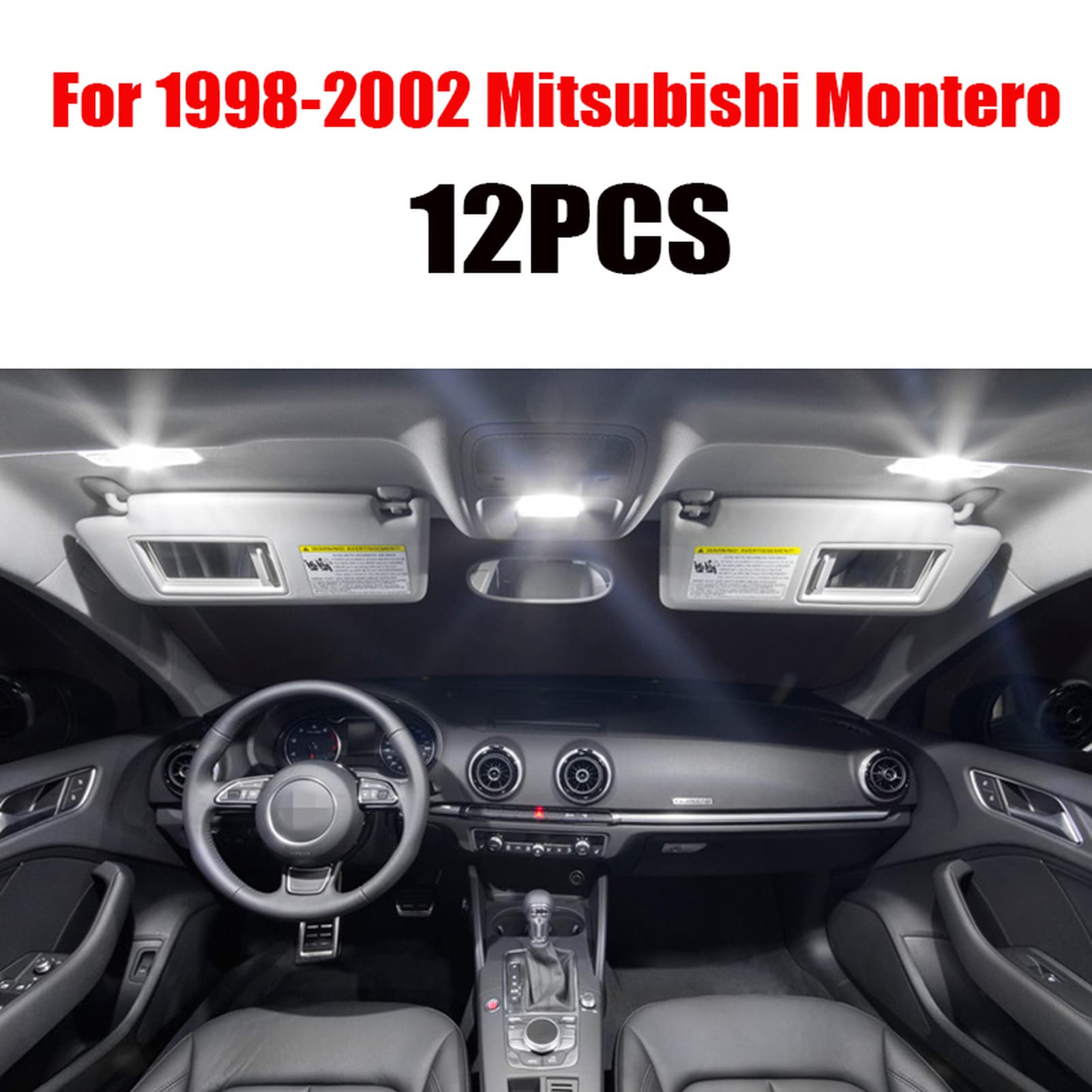 Accessoires de Voiture Blanche Canbus sans Erreur LED lumière intérieure Kit de Lampe de Lecture Carte dôme Licence, pour Mitsubishi Montero1998-2006