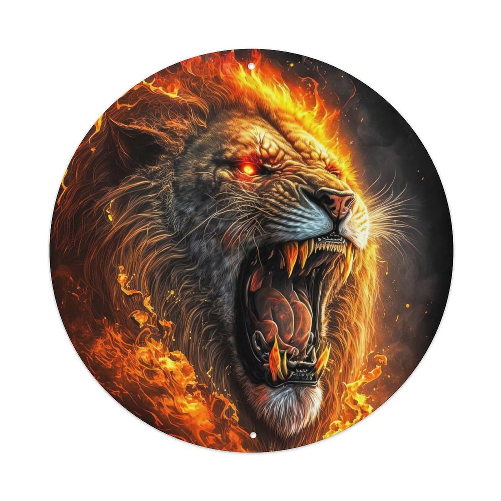 Cwbufd Vintage Style Animal Red Fox Moonlight Mysterious Gothic Fantasy Halloween Night Vintage Metal Tin Sign Plaque Wall Decor For Cafe, Club Bar, Office, Garden Metal Poster 8X8inch