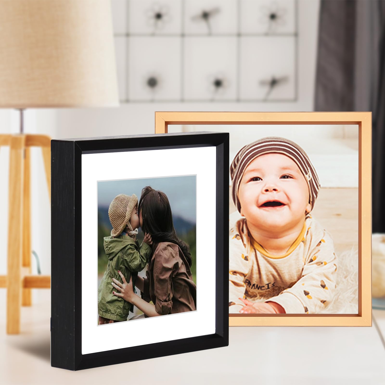 Amazon.com - 6x6 Picture Frame, Black Metal Photo Frames with HD