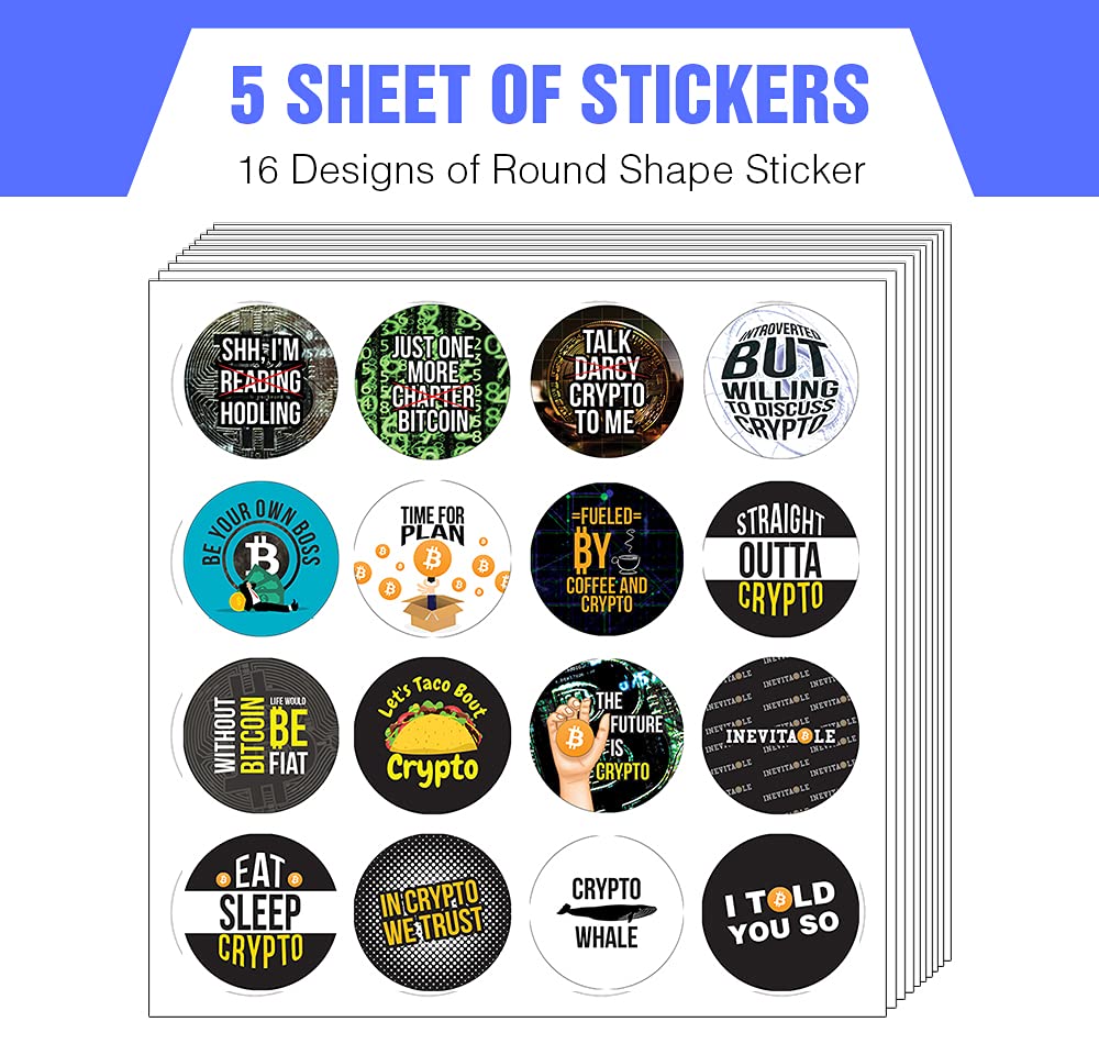 Amazon.com: Creanoso Funny Cryptocurrency Stickers (5 Sets X 16 Designs) -  Unique Art Décor Sayings Gift Stickers – Awesome Stocking Stuffers Gifts  for Men, Women, Investors – DIY Decal Set : Toys & Games