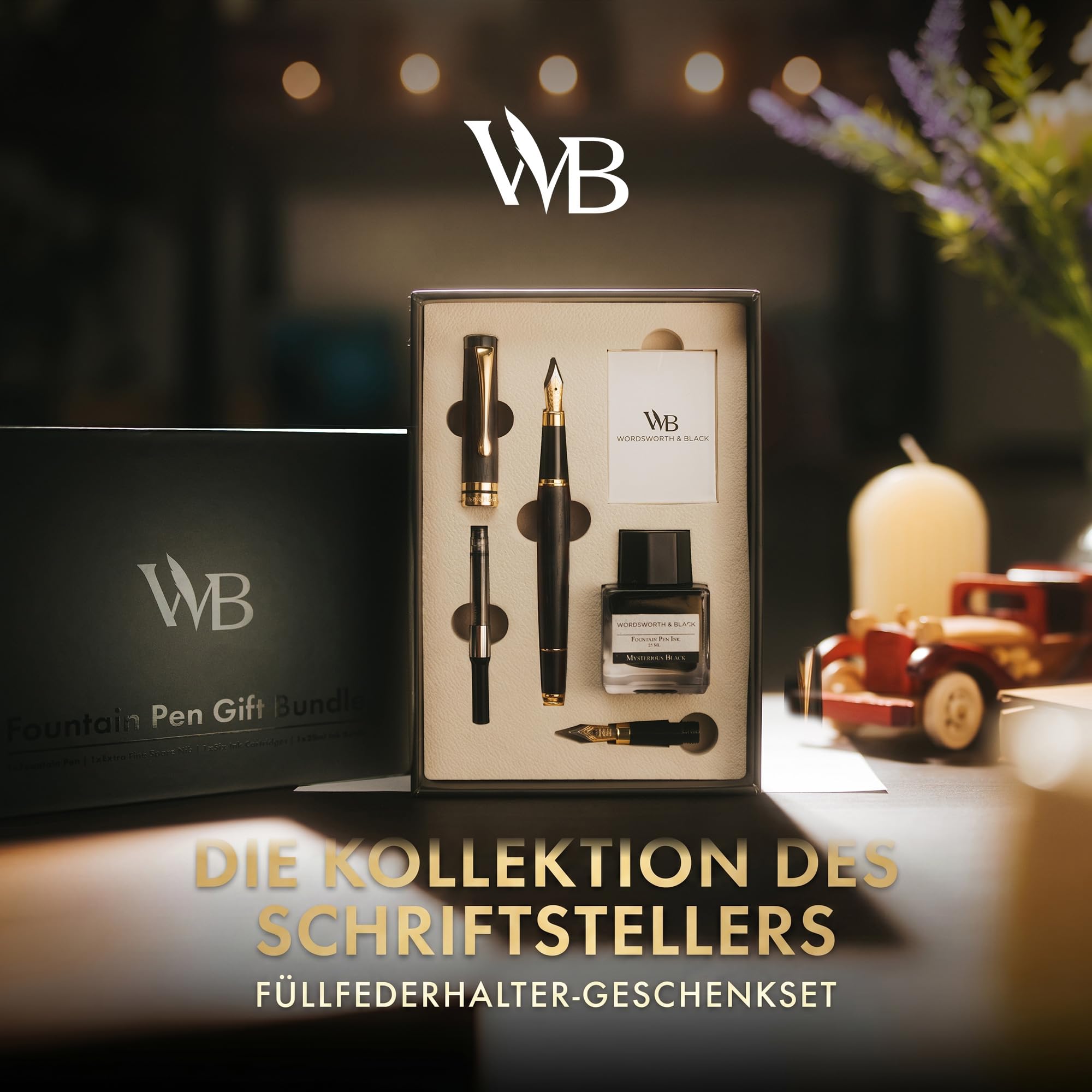 Wordsworth & Black Füller Set Holz, Bambus, Edel, Feder M & Extra Fein