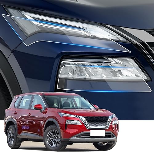 Película de protección de faros delanteros de coche para Nissan Rogue 2021 2022 2023 2024 2025 Accesorios para automóviles Lucency vinilo decoración
