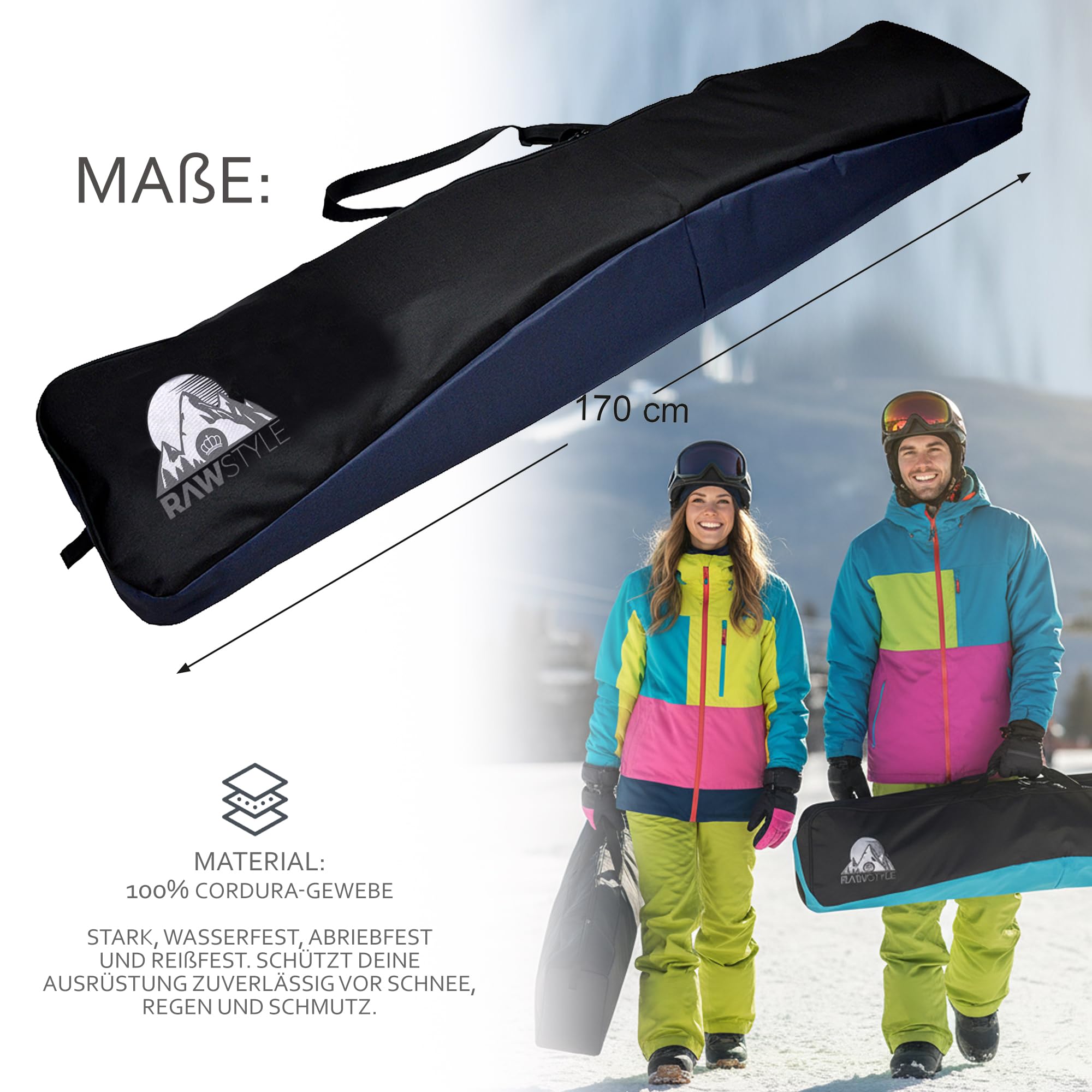 Rawstyle Bolsa para snowboard 170 cm XXL