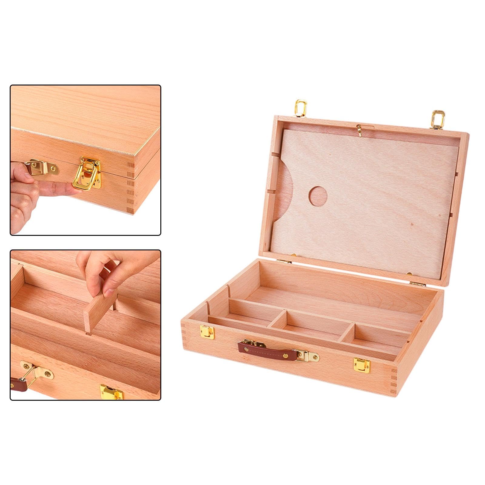 Holzkasten Zur Aufbewahrung von Künstlerbedarf Und Zubehör, M