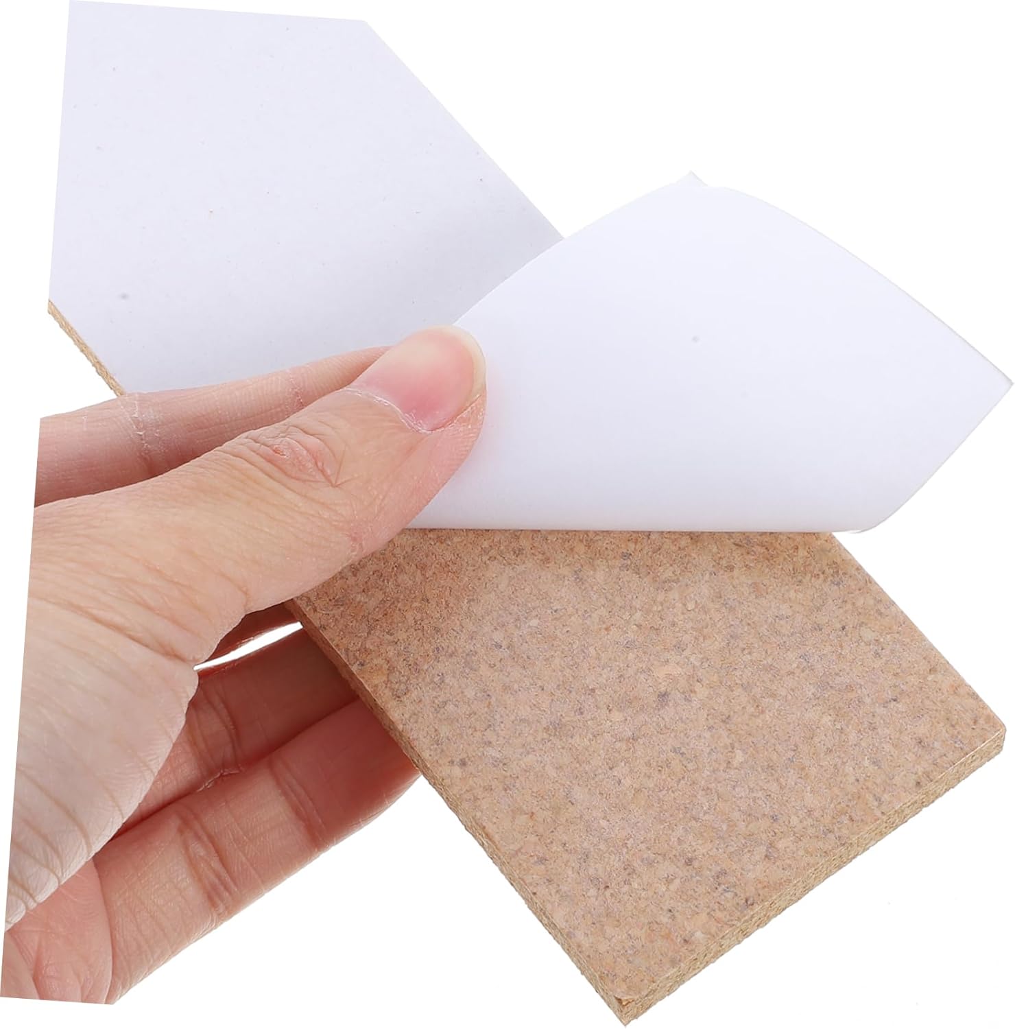 Lurrose 20pcs Cork Boards for Walls Cork Strip Adhesive Memo Board Office Supplies