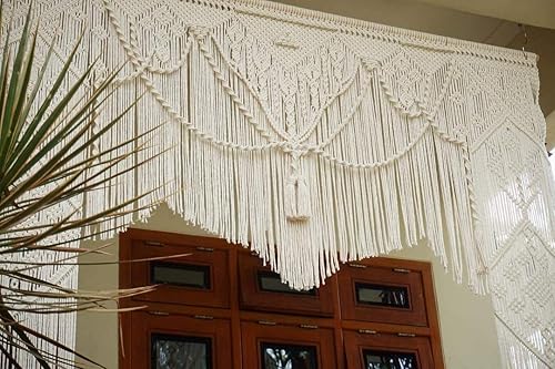 Miniatura 4 de Macramé para colgar en la pared, decoración geométrica bohemia para el hogar, hermosa decoración de habitación, cortina de macramé, telón de fondo