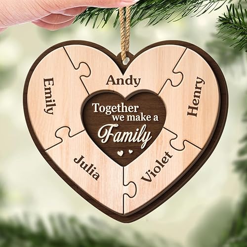 Miniatura 4 de Pawfect House World's Best Grandma - Adornos de Navidad personalizados para la familia 2023, adorno de corazón para abuela, regalos de abuela,