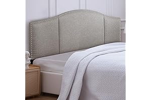 Finnhomy King Headboards: Luxurious Linen, Adjustable Height, and Nailhead Elegance
