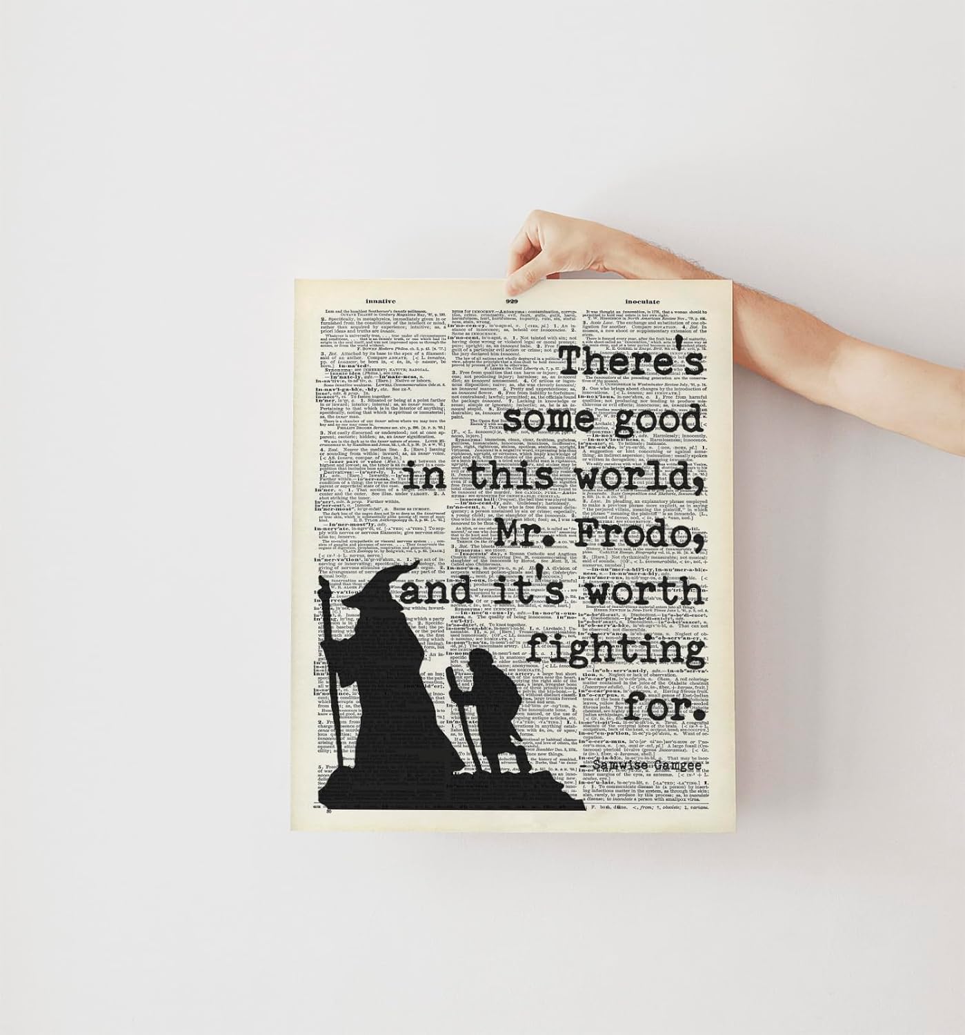 Tolkien Wall Art, Tolkien Quotes Wall Decor, Back To School Classroom Office Home Wall Decor, lotr Vintage Art, Motivational Posters, Set of 4 UNFRAMED Print 11"x14"