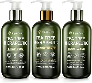 Roycederm Tea Tree Therapeutic Set: Shampoo, Conditioner & Body Wash