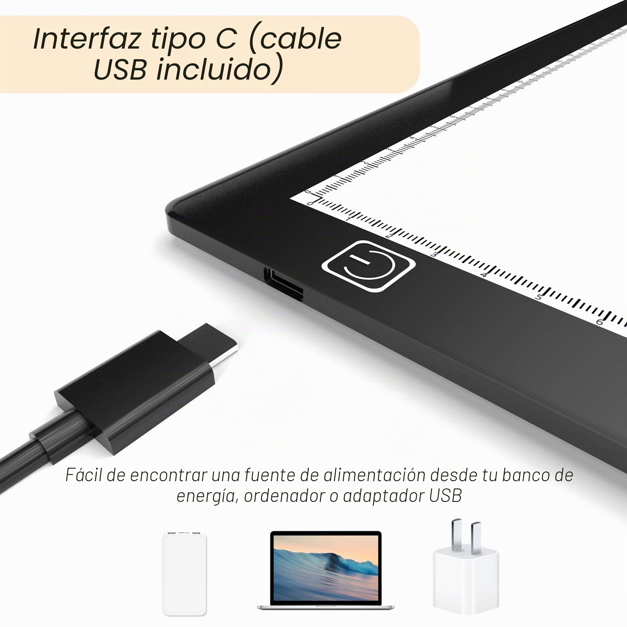 Escáner de Negativos y Diapositivas Portátil Ultradelgado Mesa de Luz 5600K Regulable 30,4 x 21 cm