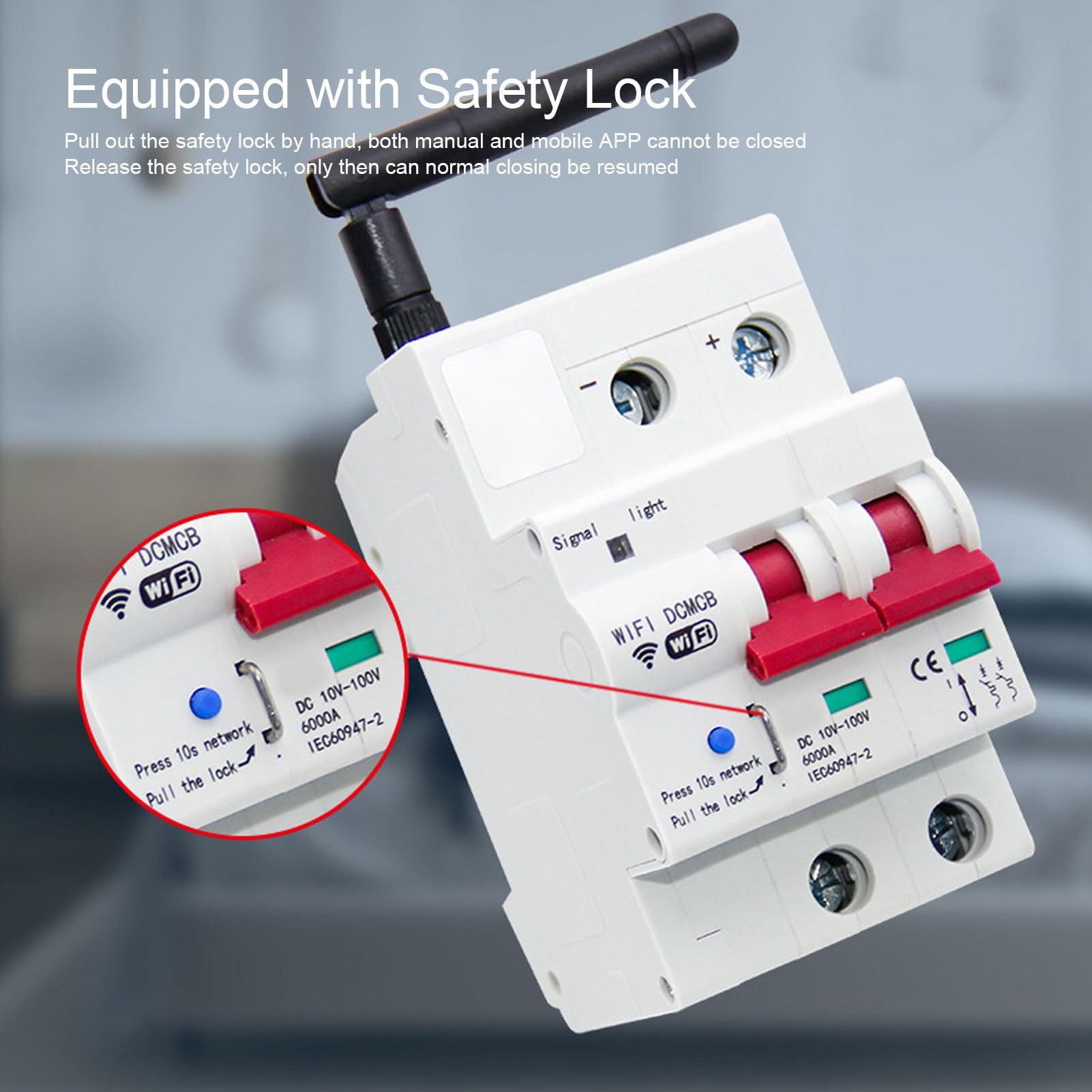 Smart WiFi Circuit Breaker with App Control Remote Switch Voice Assistant Compatibility Safety Lock 2 Pole Flame Retardant Housing for Home Automation System - Image 4