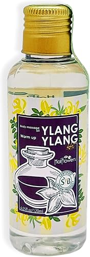 HOT Flowers - Aceite de masaje sensual corporal para hidratar y nutrir la piel, mujeres y parejas (Ylang-Ylang)