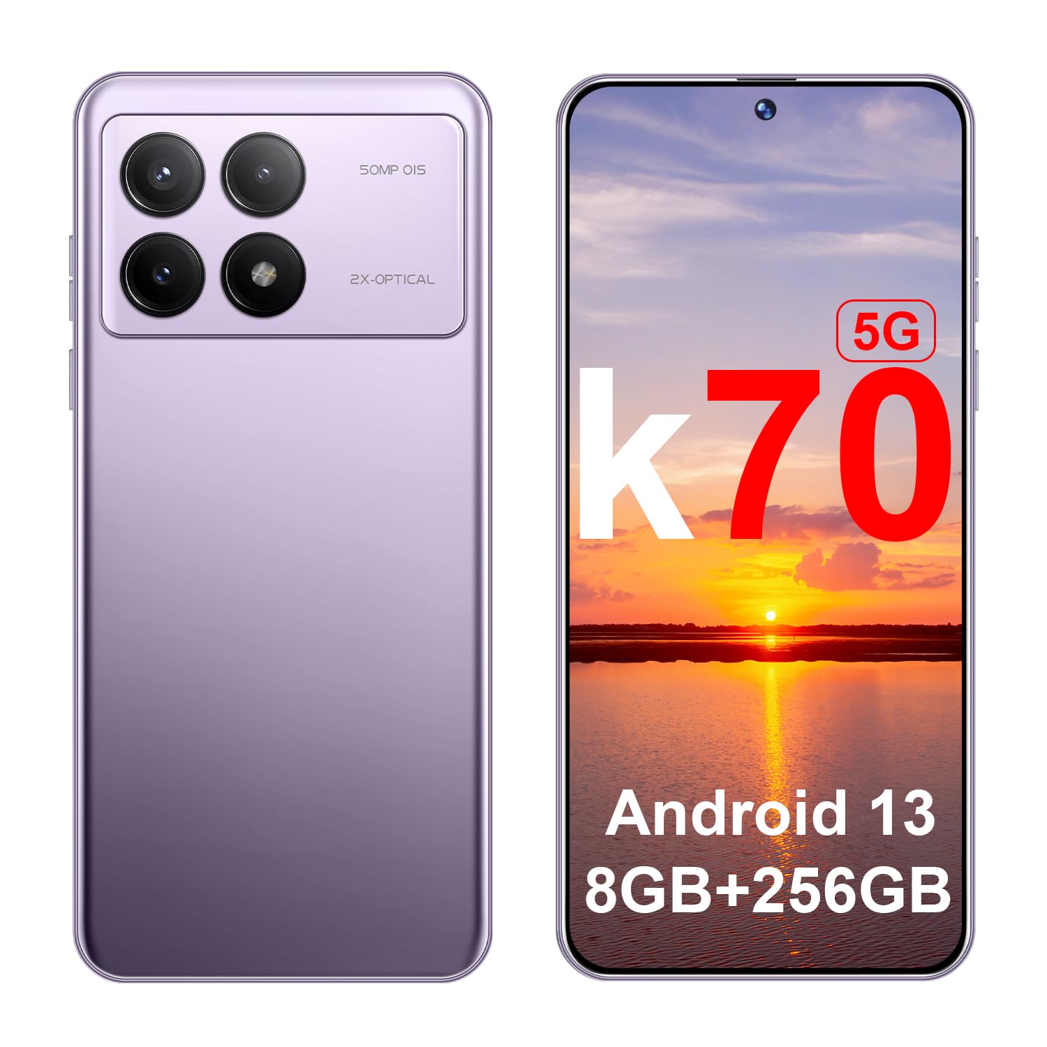 Amazon.com: K70 5G Android Phones 2024 Android 13 Cell Phones 6.8