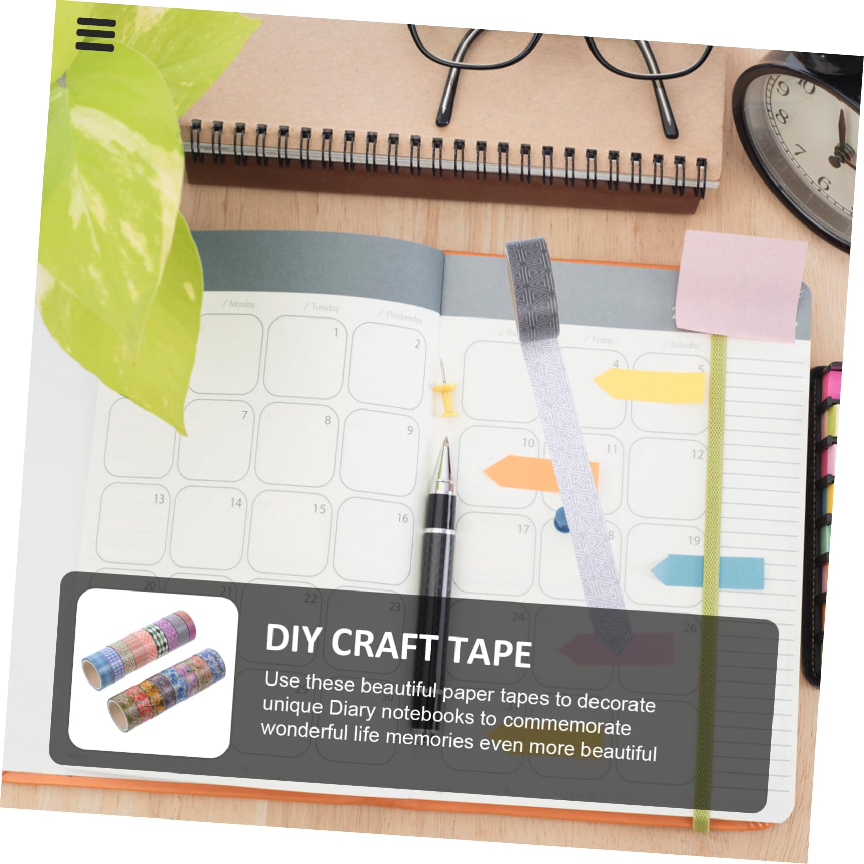 NUOBESTY 51 Nastro Adesivo Decorativo Carta Per Scrapbooking Di Washi Tape Con Motivi Floreali Per Progetti Fai Da Te e Planner