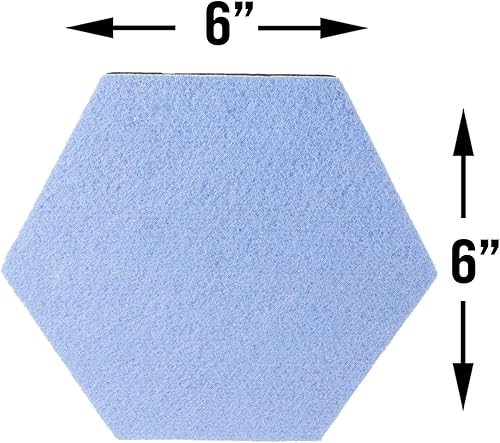 Vista 2 de 8 azulejos hexagonales de corcho de fieltro con autoadhesivo, incluye 20 pines, tablero de corcho para decoración de pared para mostrar fotos