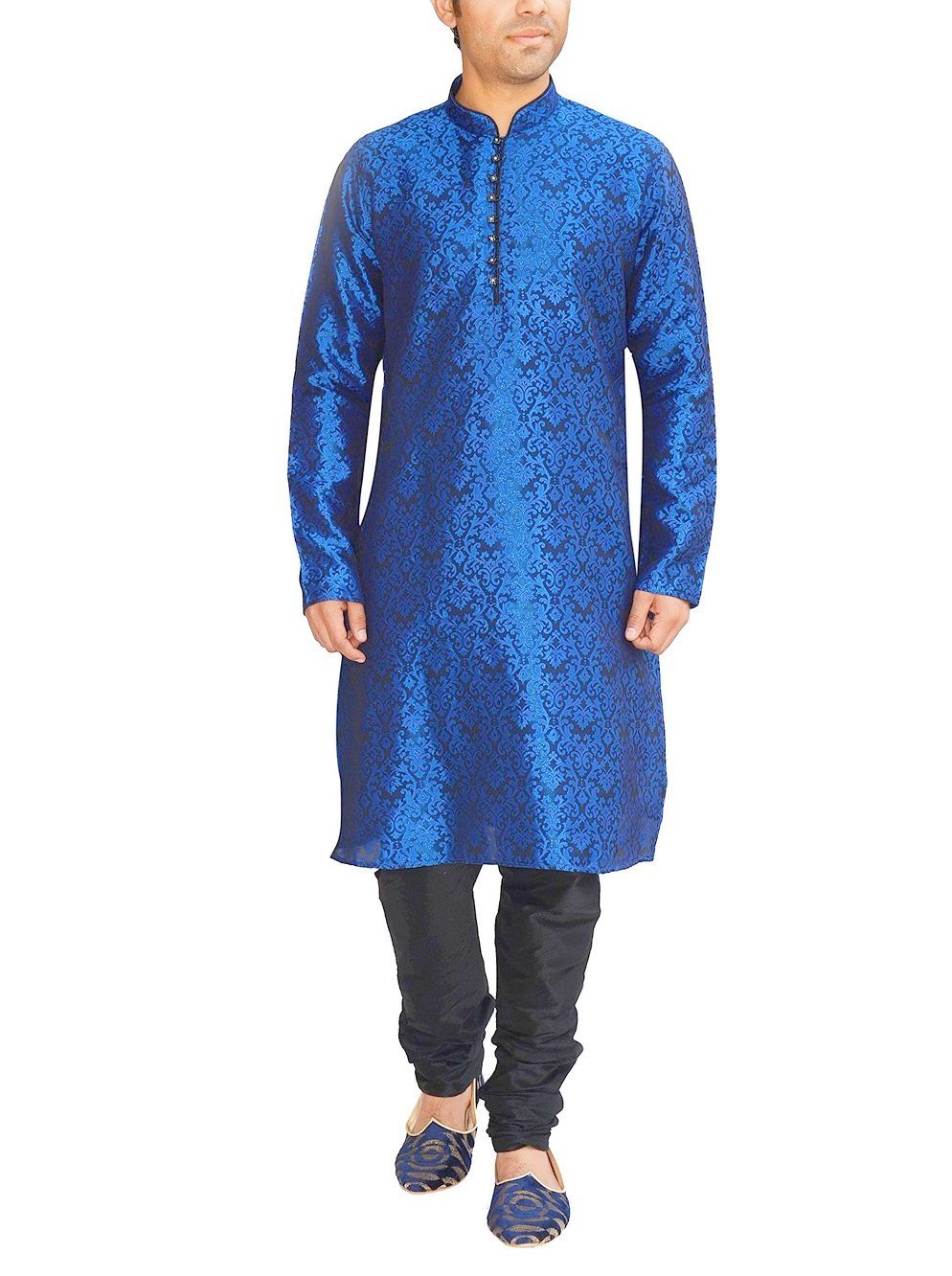 Kurta Pyjama elegante de seda jacquard para evitar trajes incómodos 5