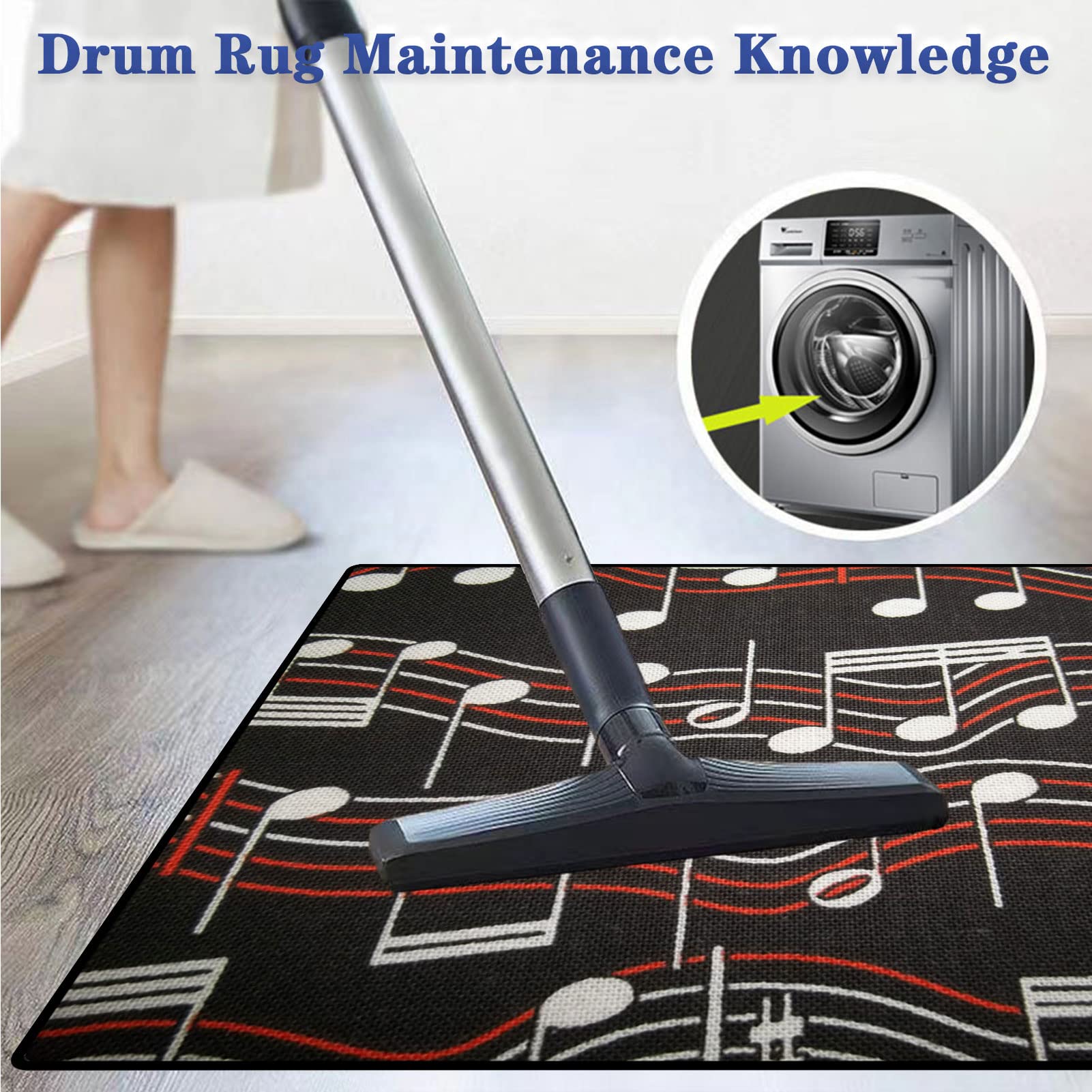 EYZO Tappeto per Batteria Insonorizzato - Tappetino Antiscivolo per Batterie Acustiche ed Elettroniche, Rullante, Snare Drum, Grancassa - 160CM x 140CM