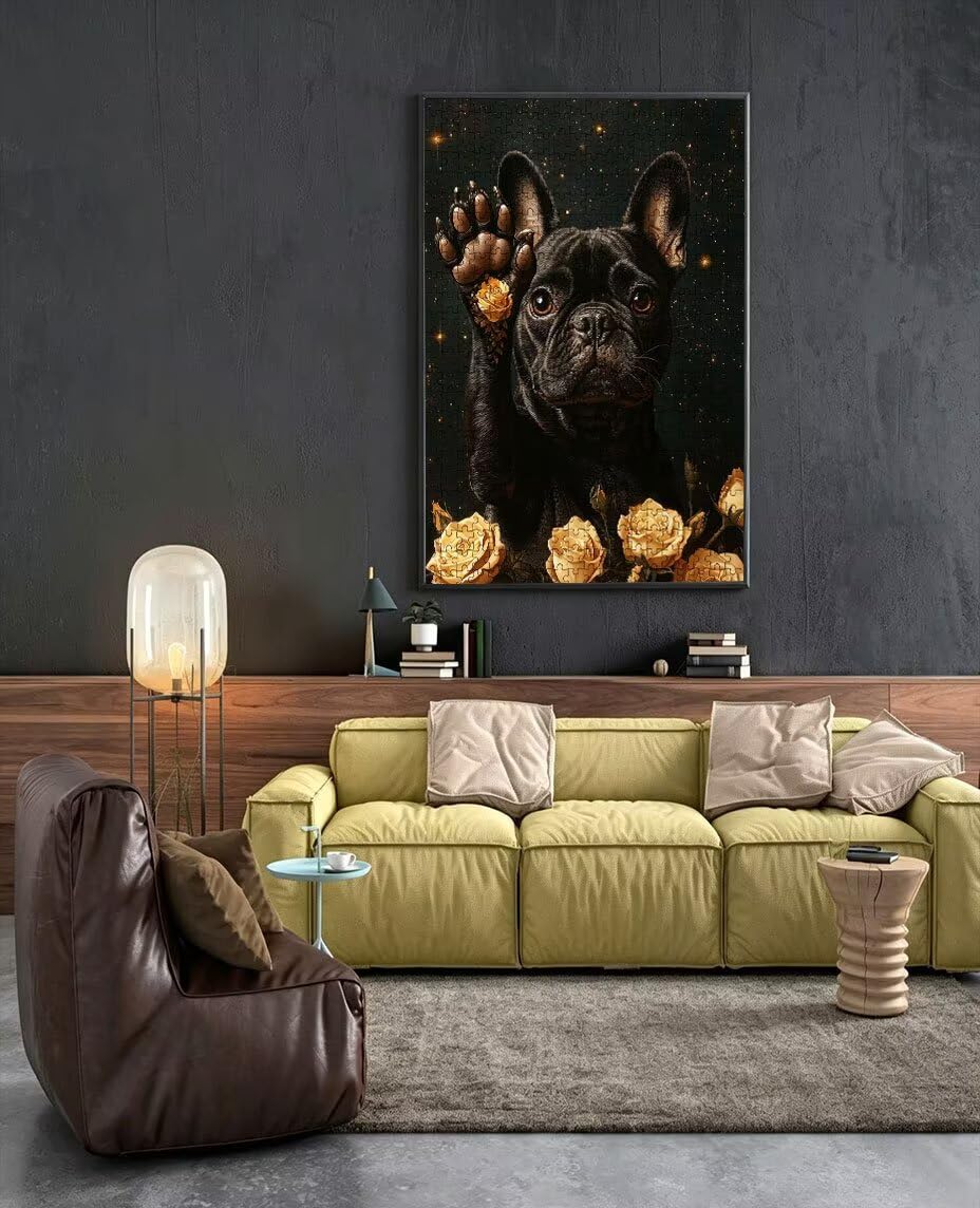 Puzzle 5000 Pezzi Vista Notturna Cane Nero 3D Puzzle per Adulti Impegnativo, Educa Puzzles Artistico, Divertente E Stimolante Puzzles Decorativo per La Famiglia, Regalo e Decorazione Pareti BXHZW61008