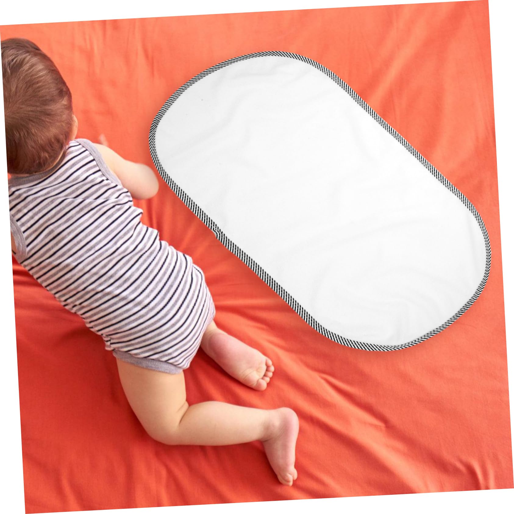 Materassino Fasciatoio Portatile 6 Pezzi Bianco in Cotone | Design e Compatto, per Viaggio, Tocco Confortevole, Adatto a Bebè e Toddlers
