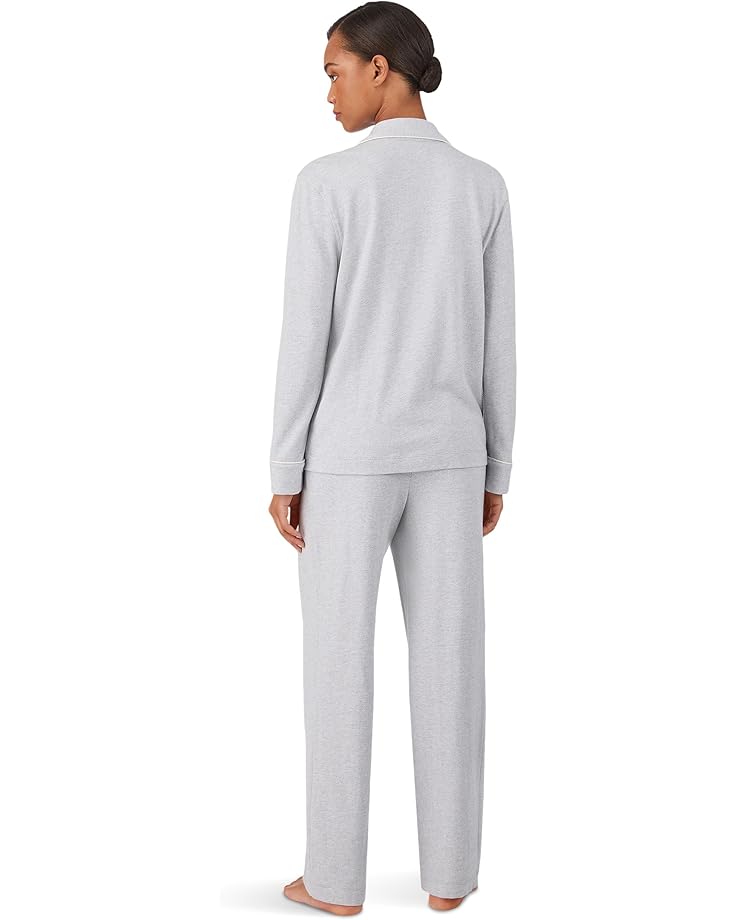 Lauren Ralph Lauren Jaquard Lounge Long Sleeve Notch Collar Long Pant Pajama Set - #2 of 3