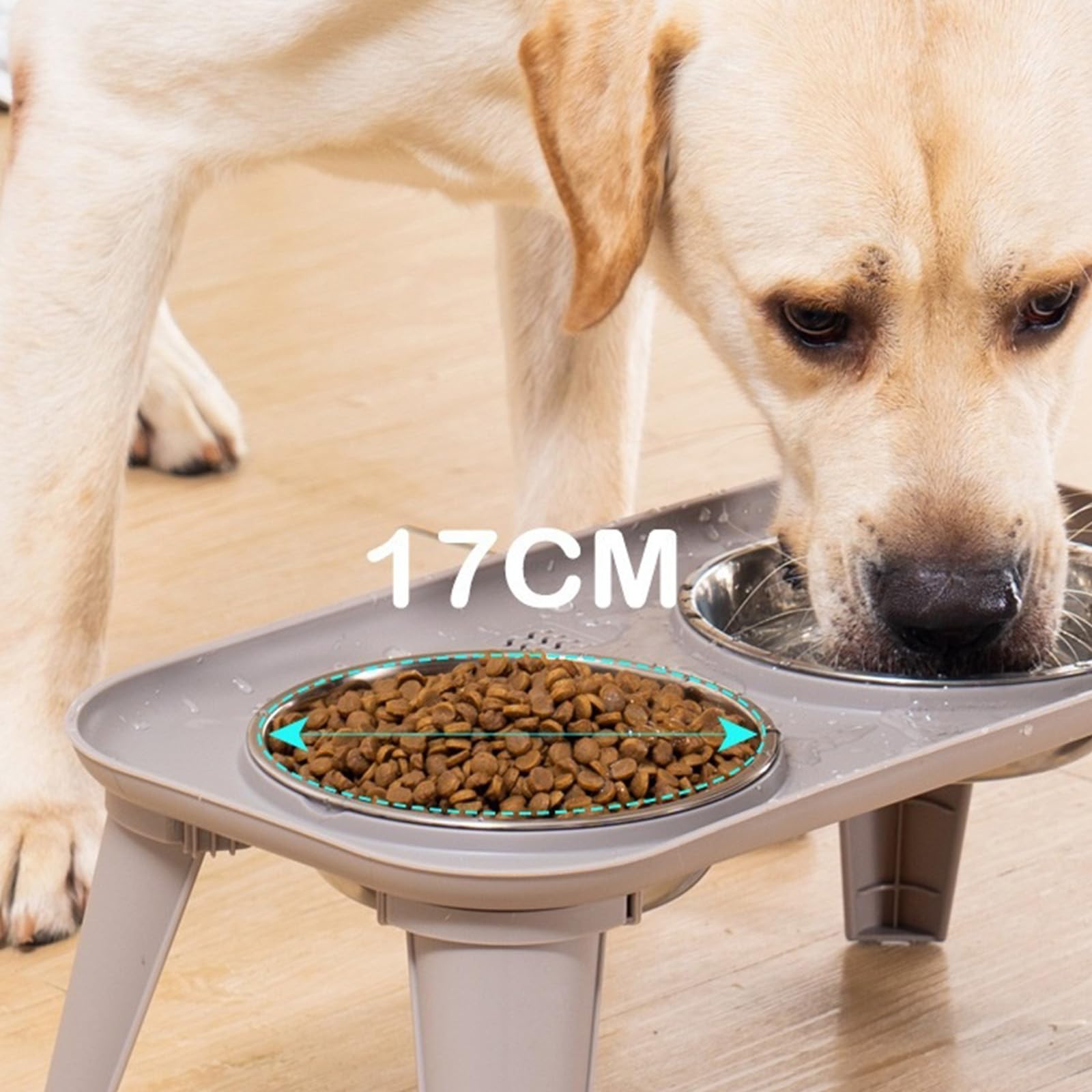 Récipient en acier inoxydable pour soulager le cou - Nourriture surélevée pour chien de grande taille