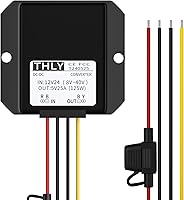 Vista 9 de Convertidor Buck de 24 V CC a 12 VCC, fuente de alimentación reductora impermeable con pantalla LED, chip de seguridad MCU, bloques de terminales