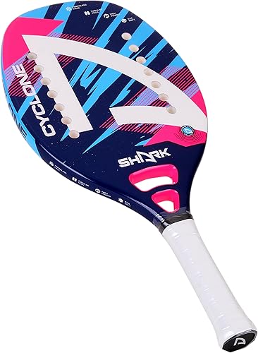 Miniatura 2 de Shark Cyclone - Raqueta profesional de tenis de playa  Nivel principiante  Marco de fibra de vidrio  Núcleo suave EVA  Microgránulos generadores de