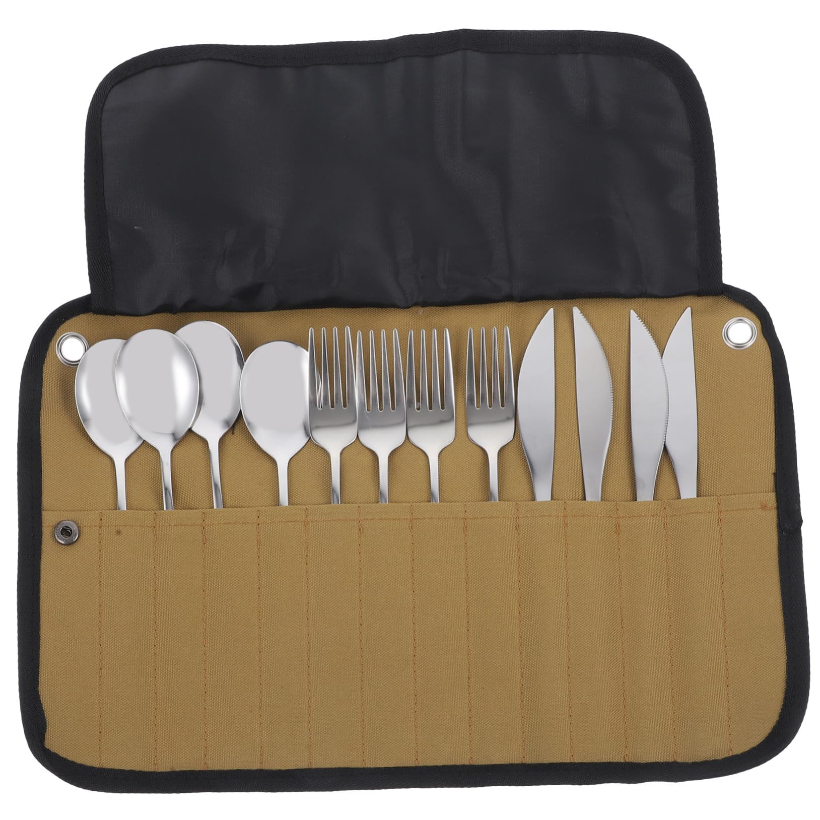 Juego de Cubiertos para Acampar, 1 Set, Acero Inoxidable
