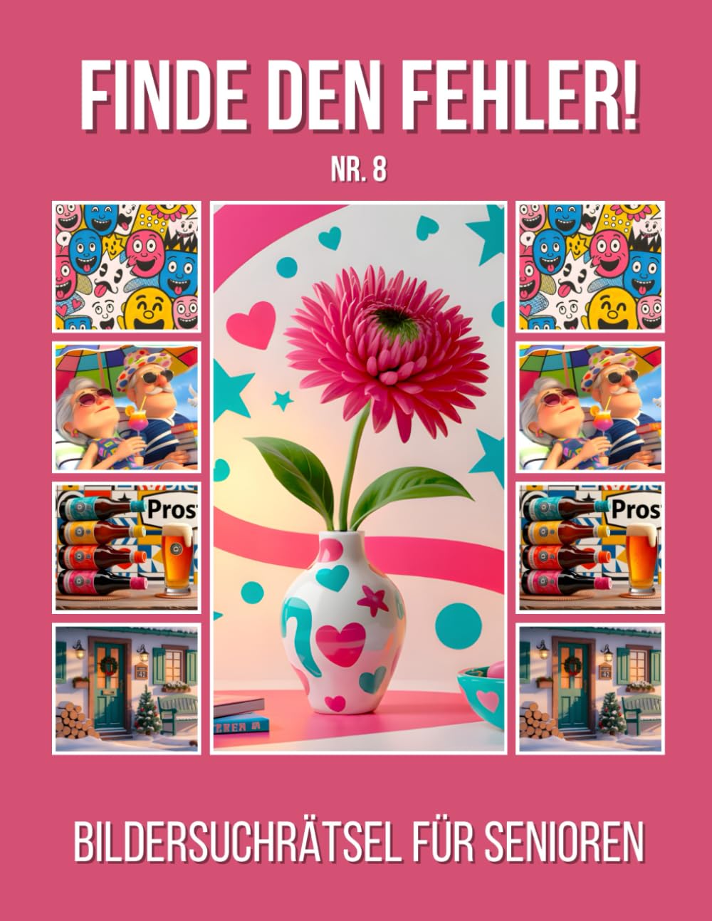 Finde den Fehler!: Bildersuchrätsel für Senioren - Nr.8 - inkl. Lösungen - Grossformat