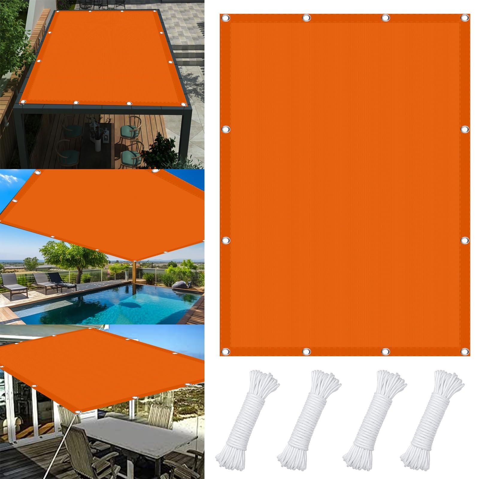Voile d'ombrage imperméable Home Essentials anti-UV pour abriter une terrasse
