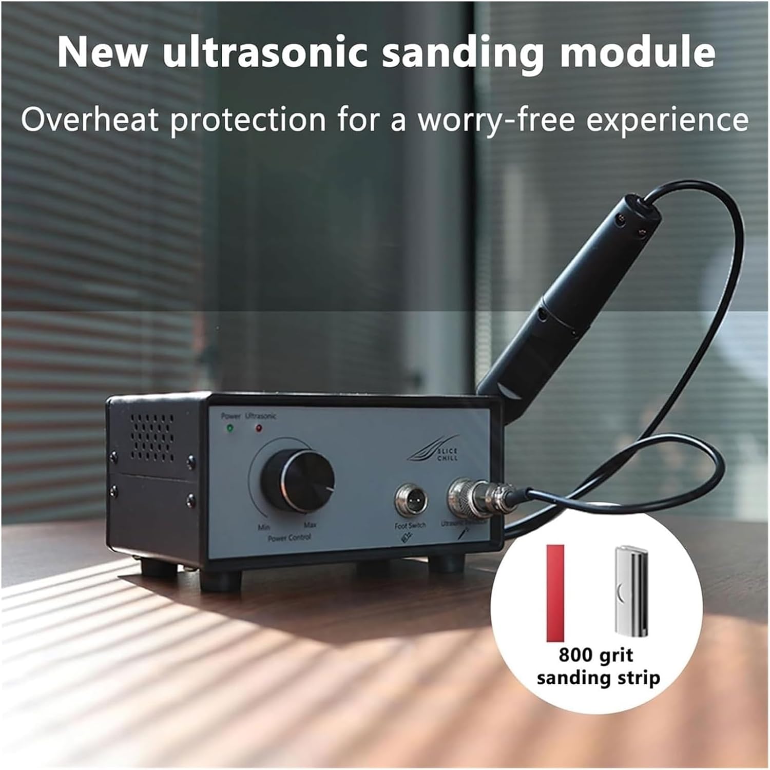 Handheld Ultrasonic Knife Cutter, 40W Electric Cutting Carving Knife, with Foot Switch, for Cutting 3D Printed Models, Acrylic, Wood, PVC, Carbon Fiber, Leather