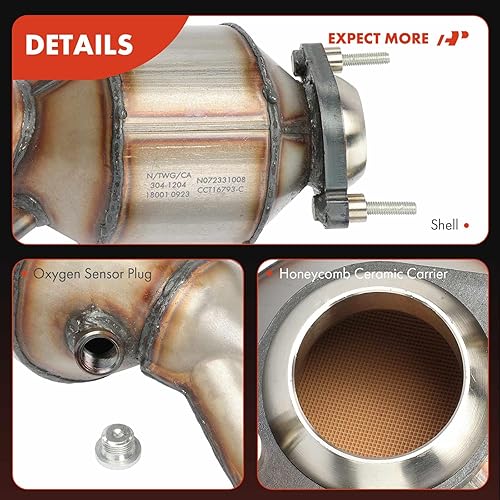 Miniatura 8 de A-Premium Convertidor catalítico colector de escape delantero con junta de ajuste directo compatible con Ford Escape 2009-2012 y Mazda Tribute