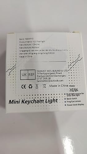 Miniatura 17 de N10 - Linterna LED pequeña y potente EDC con luz roja y azul, brillante 900 lúmenes mini linterna con clip, USB C recargable portátil llavero