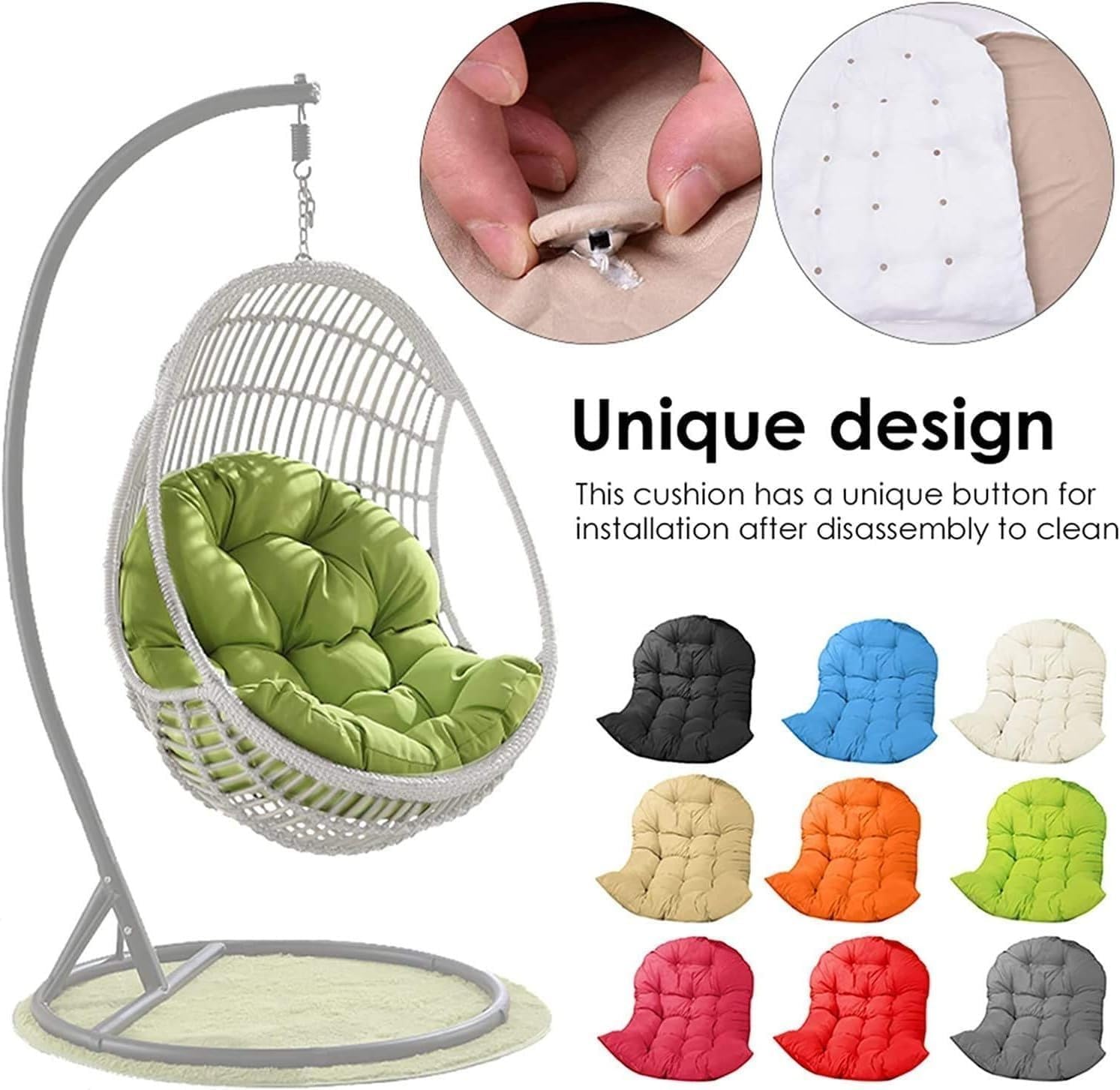 Cuscino per altalena per porta impermeabile appeso cuscino per sedia da giardino resistente alle intemperie