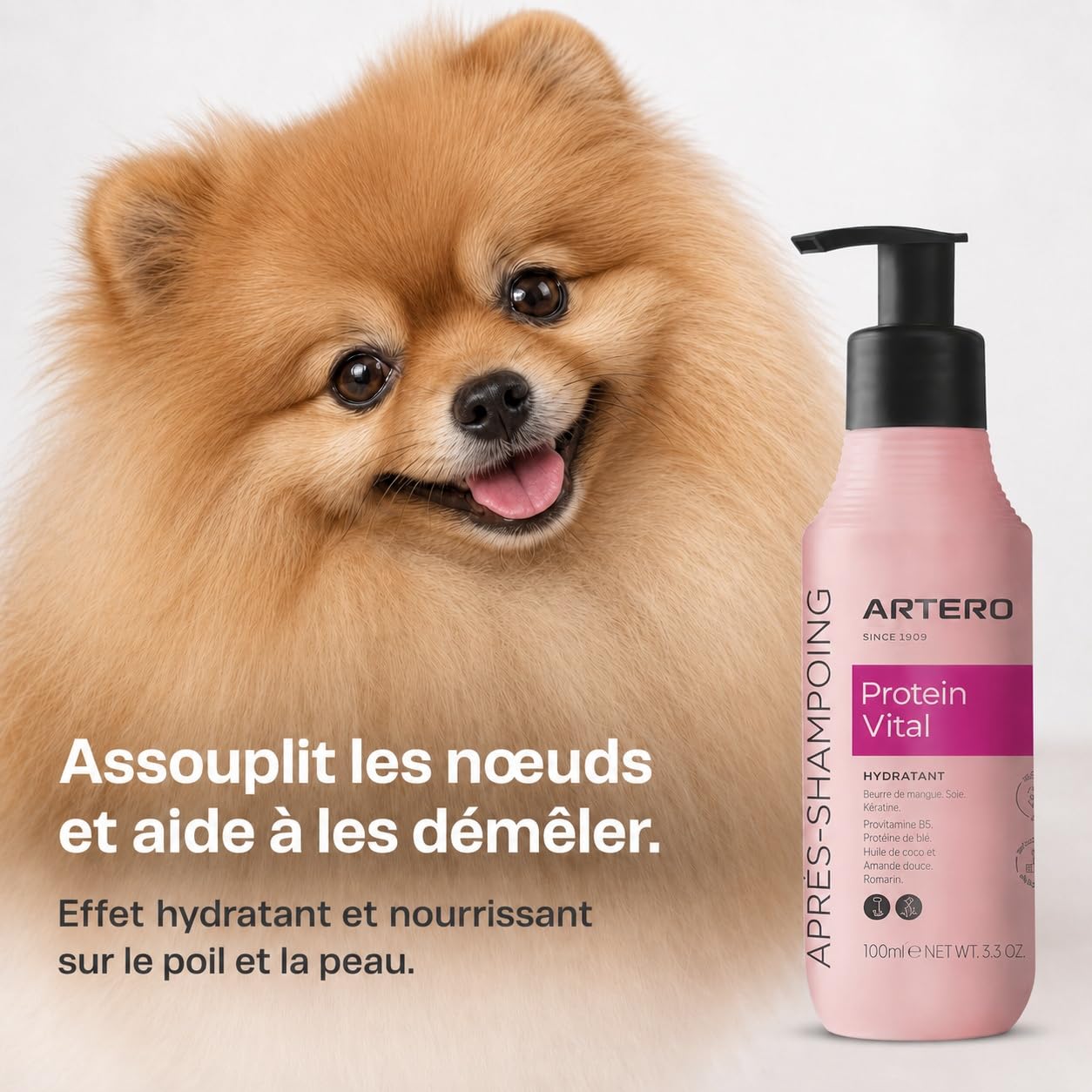 Après-shampooing pour Chiens et Chats Portein Vital d’Artero