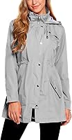 Vista 20 de Chaqueta Zhenwei impermeable, ligera, con capucha, uso activo, para exteriores, forrada para lluvia, larga, S-XXL, para mujer