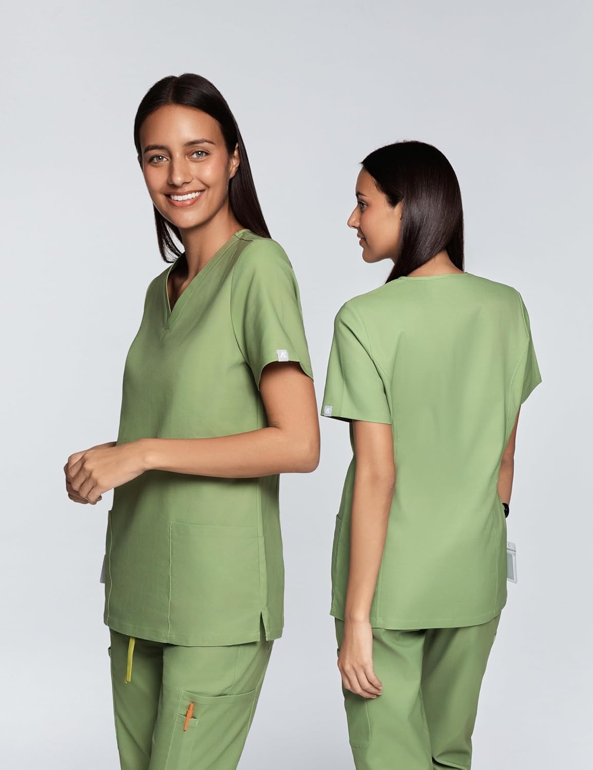 Stella Women's Scrub Top – Everyday Scrub Top with Soft Stretch, V-Neck, 2 Pockets, Includes Storage Bag - Image 2