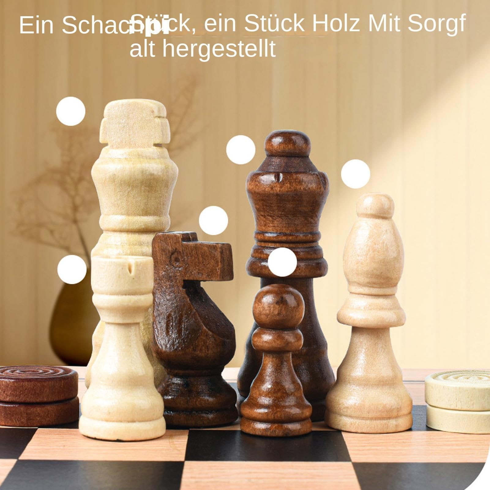 Jeu d'échecs 3 en 1, plateau de dames et Backgammon - Jeu d'échecs Jeu d'échecs 3 en 1, plateau de dames et Backgammon - Jeu d'échecs